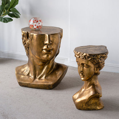 Golden Bust Side Table