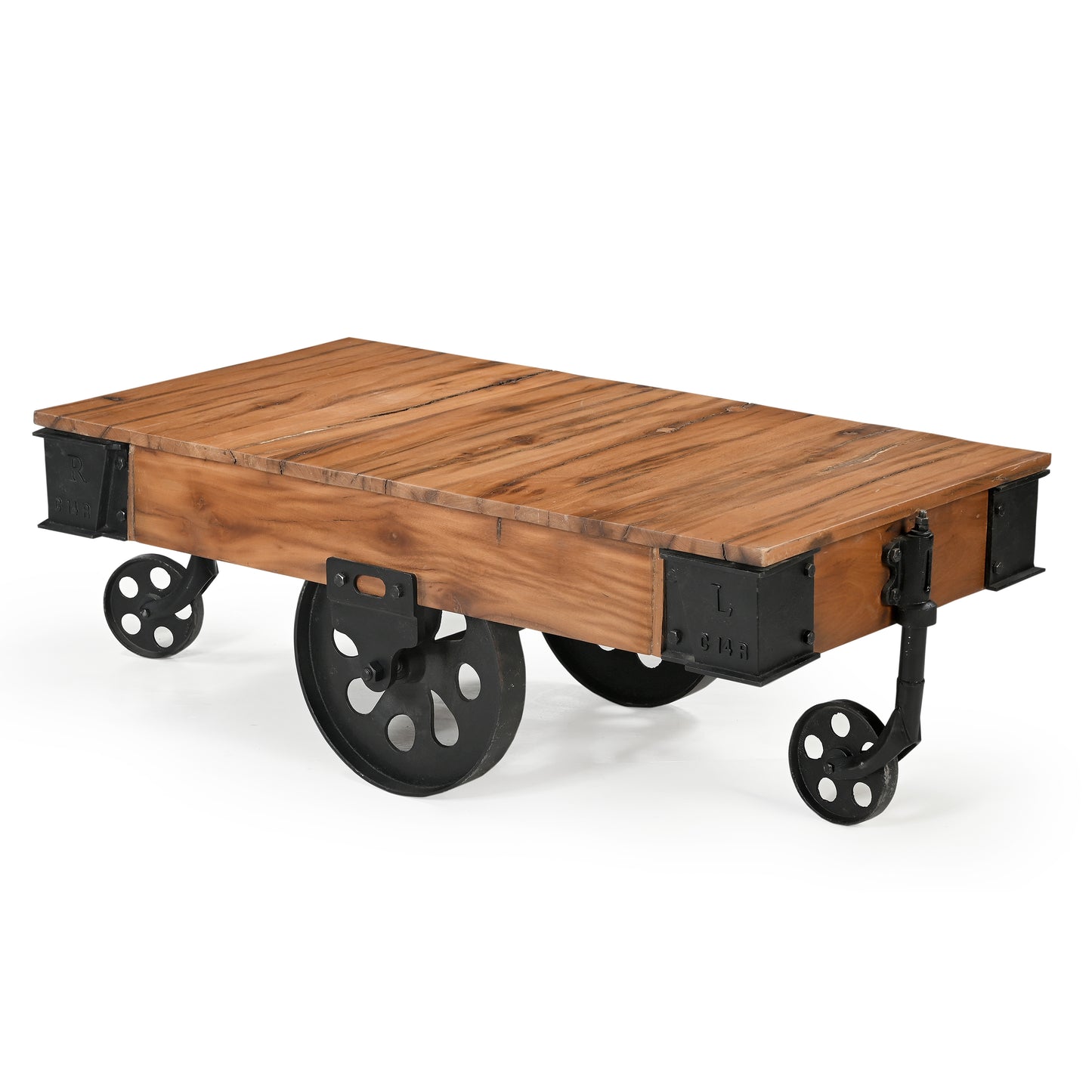 Industrial Wheeled Coffee Table - decorstore