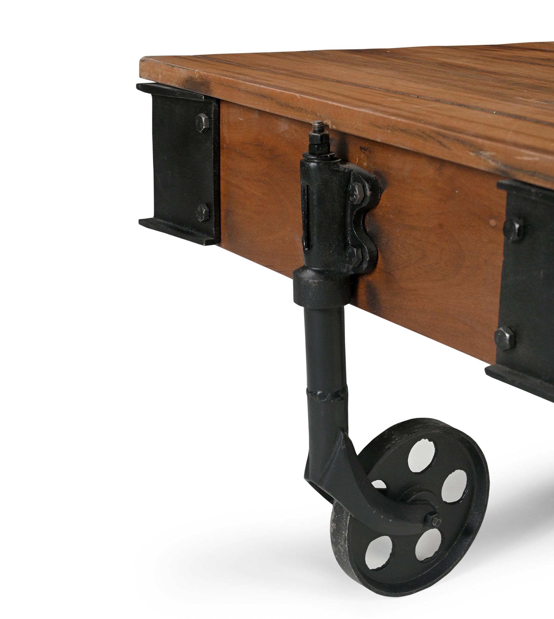 Industrial Wheeled Coffee Table - decorstore