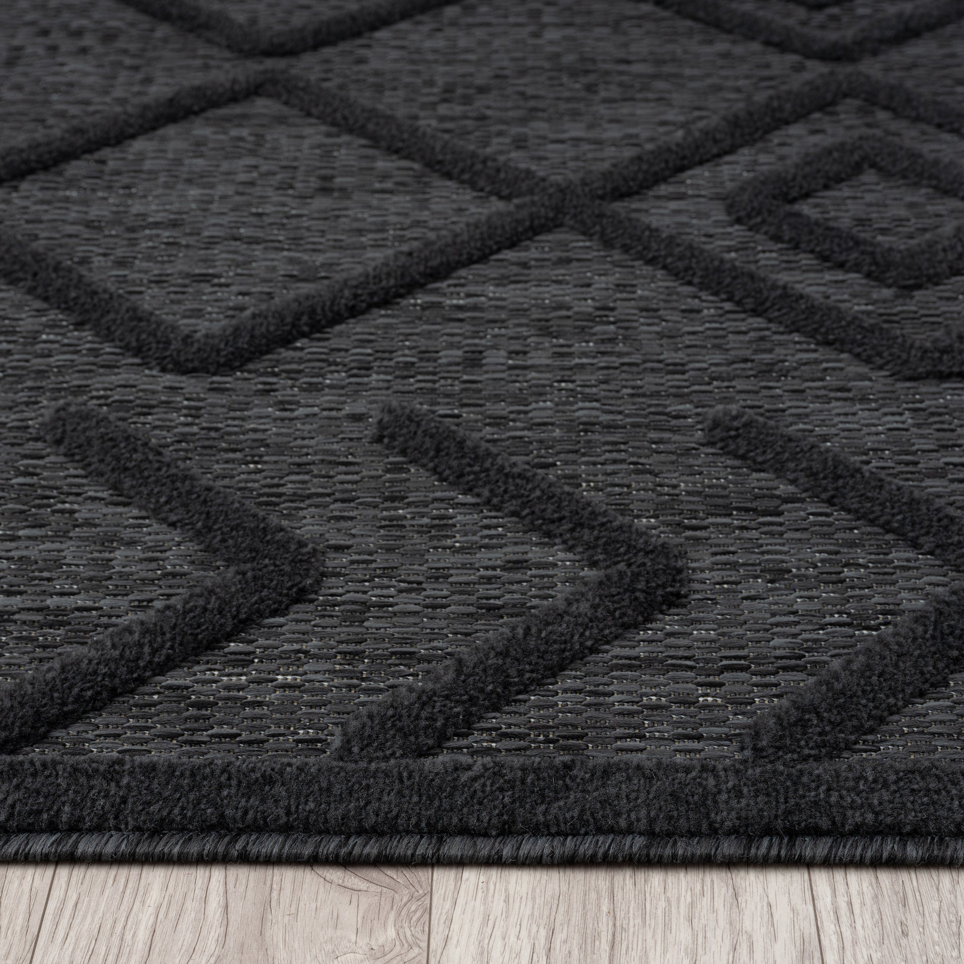 Calm 416 Charcoal Designer Rug - decorstore