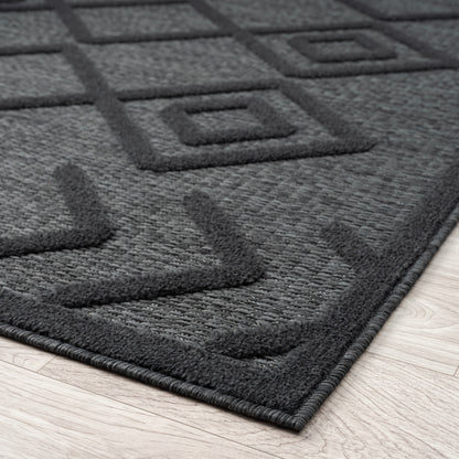 Calm 416 Charcoal Designer Rug - decorstore