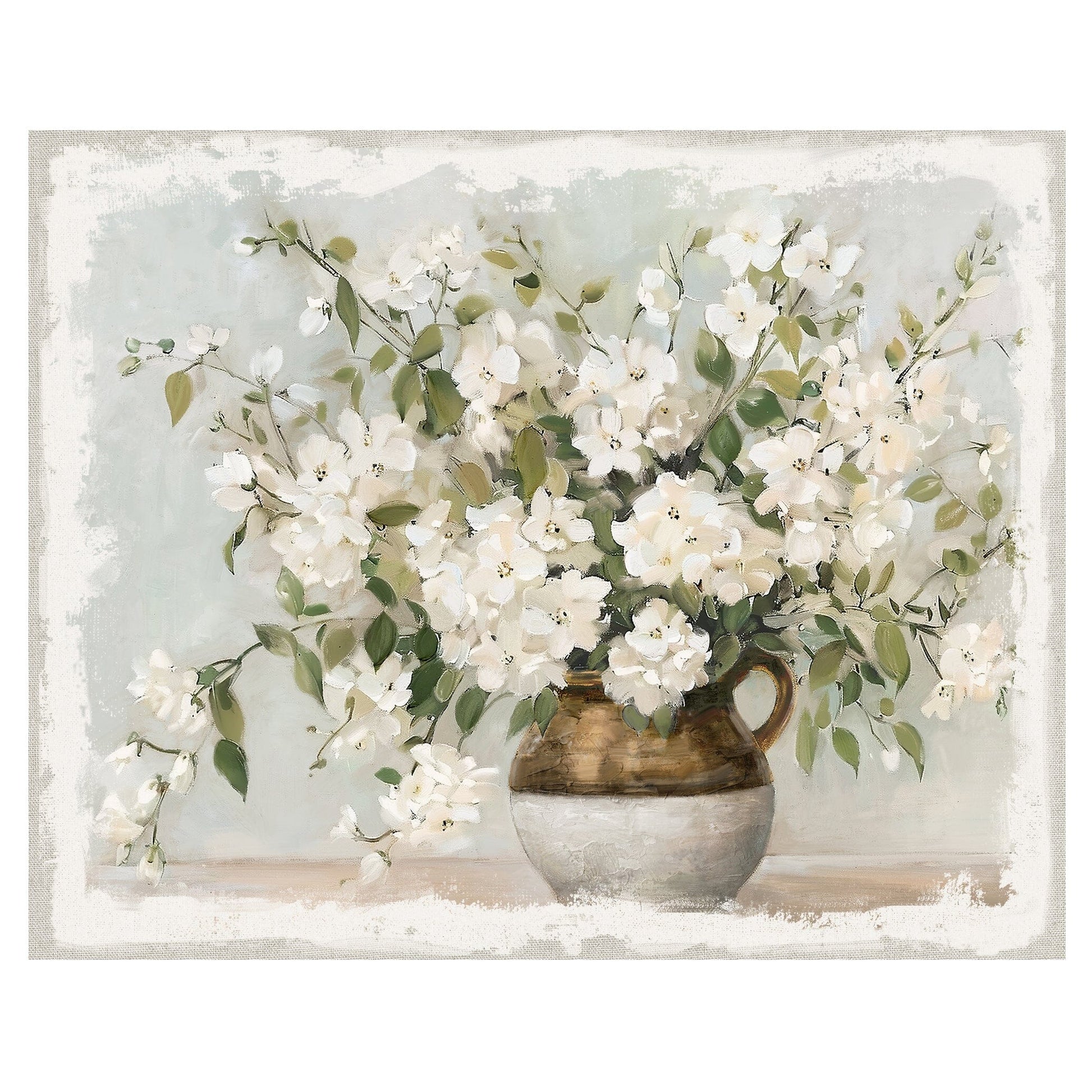 Botanical Canvas Wall Art – Soft Floral Motif - decorstore