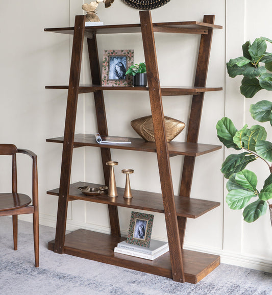Geometric Timber Display Case – V Base Structure - decorstore
