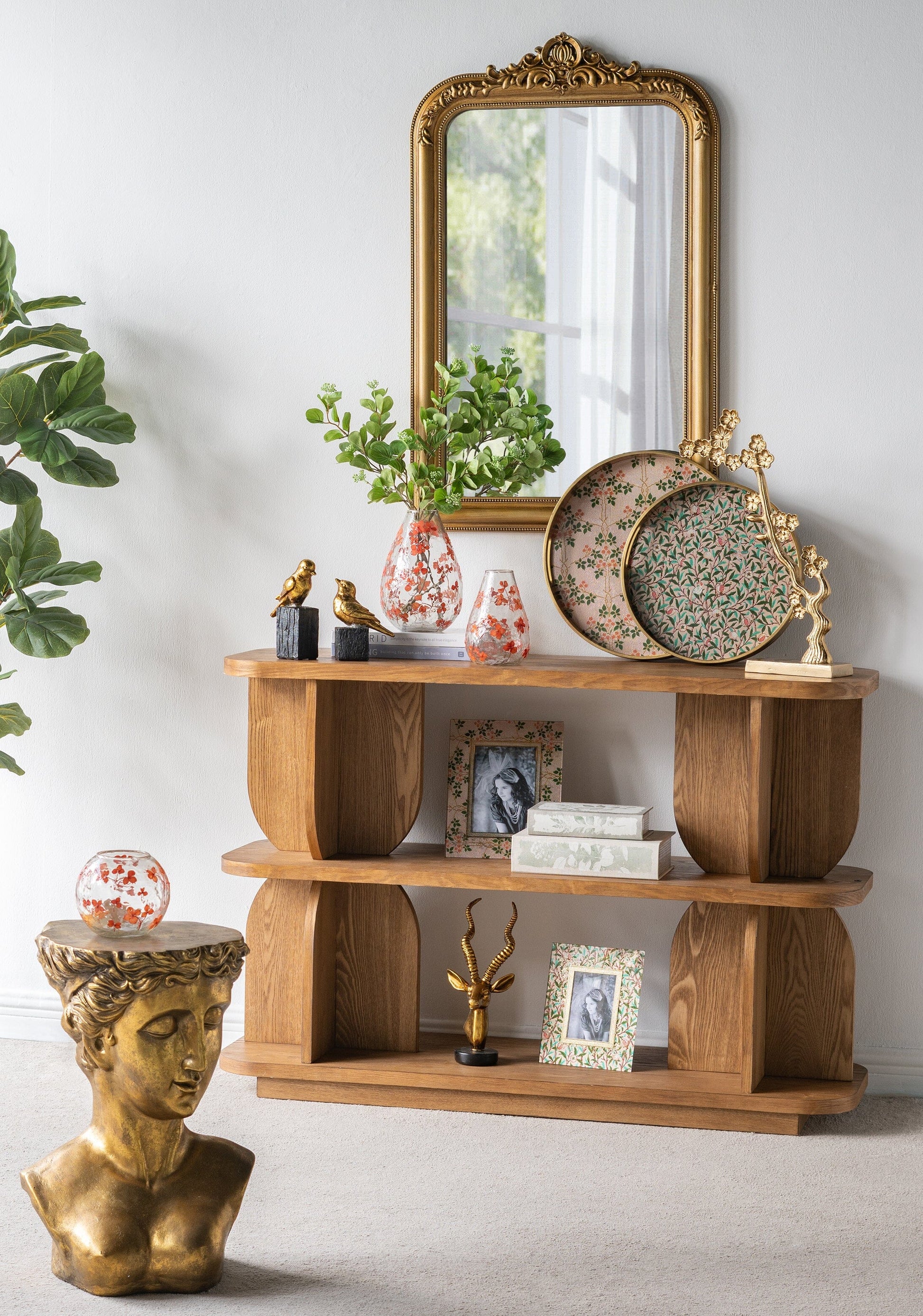 Contemporary Low Bookshelf – Open Display Design - decorstore