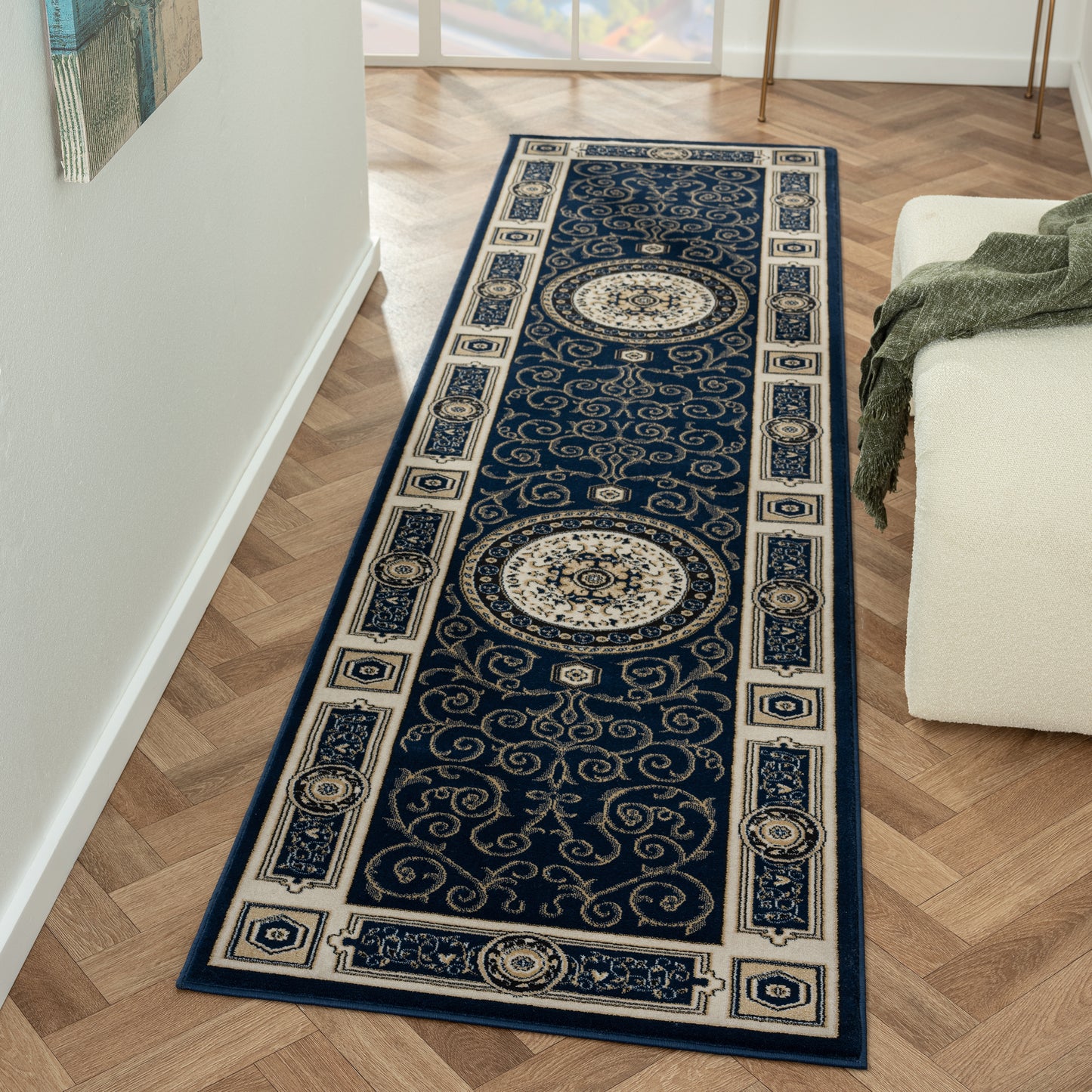 Estate 511 Navy Designer Rug - decorstore