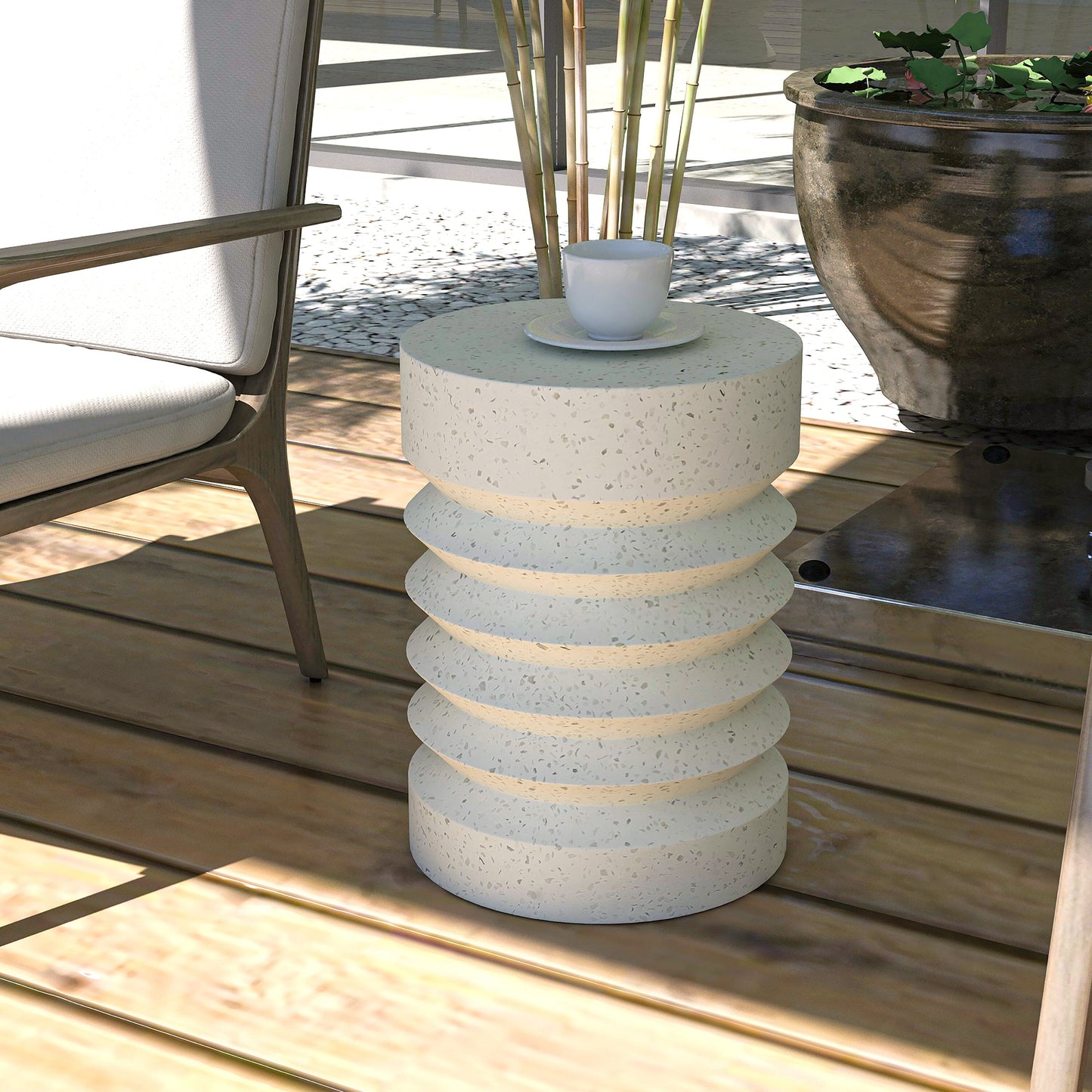 Bold Cement Side Table - decorstore