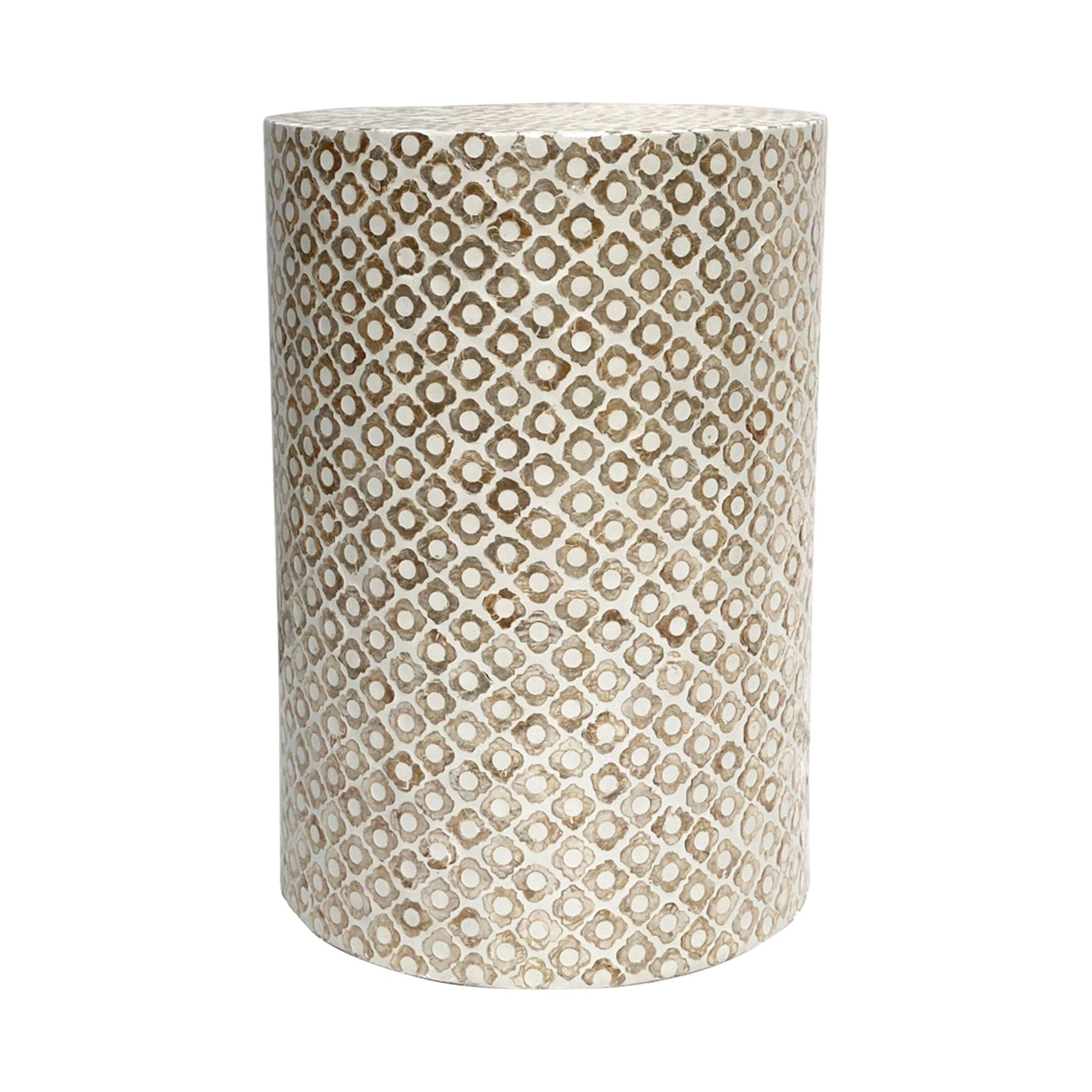 Golden Mother of Pearl Hand Made Side Table - decorstore