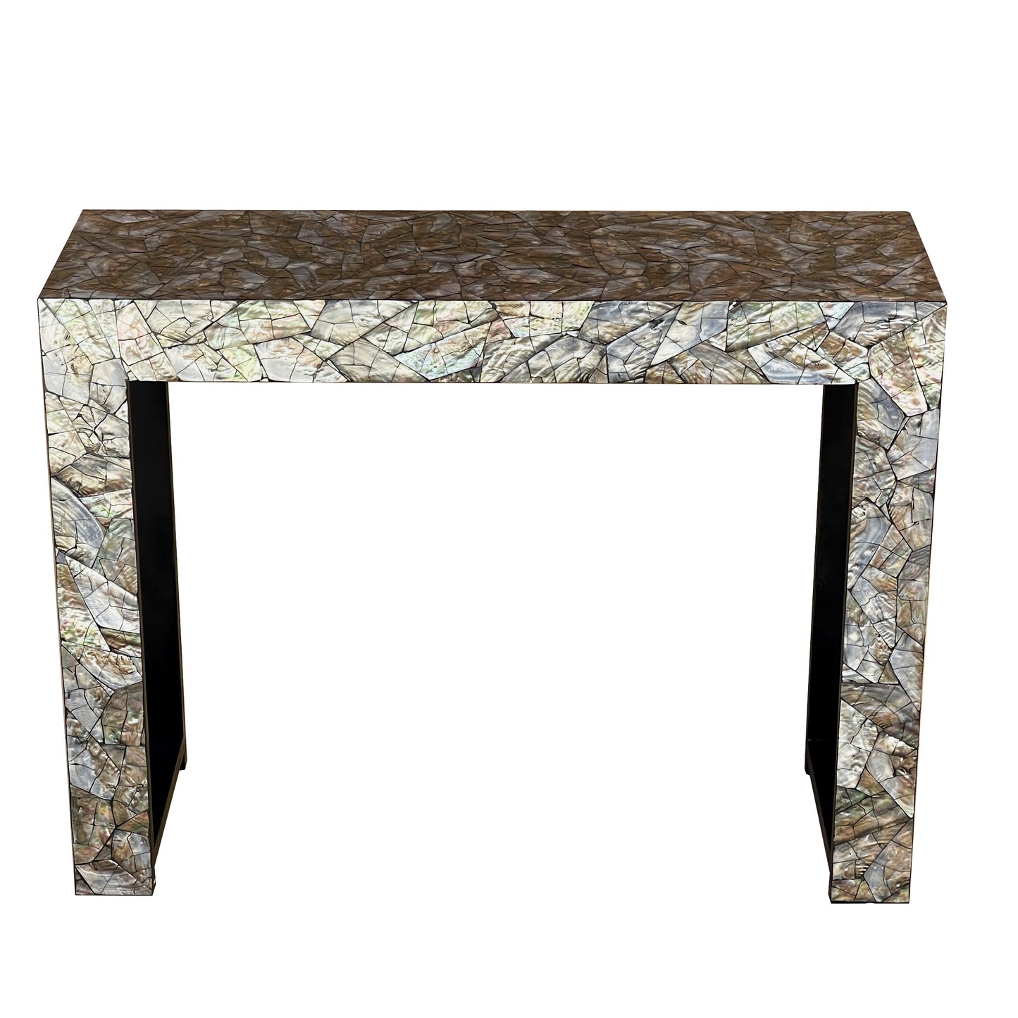 Boulder Mother of Pearl Hand Made Console Table - decorstore