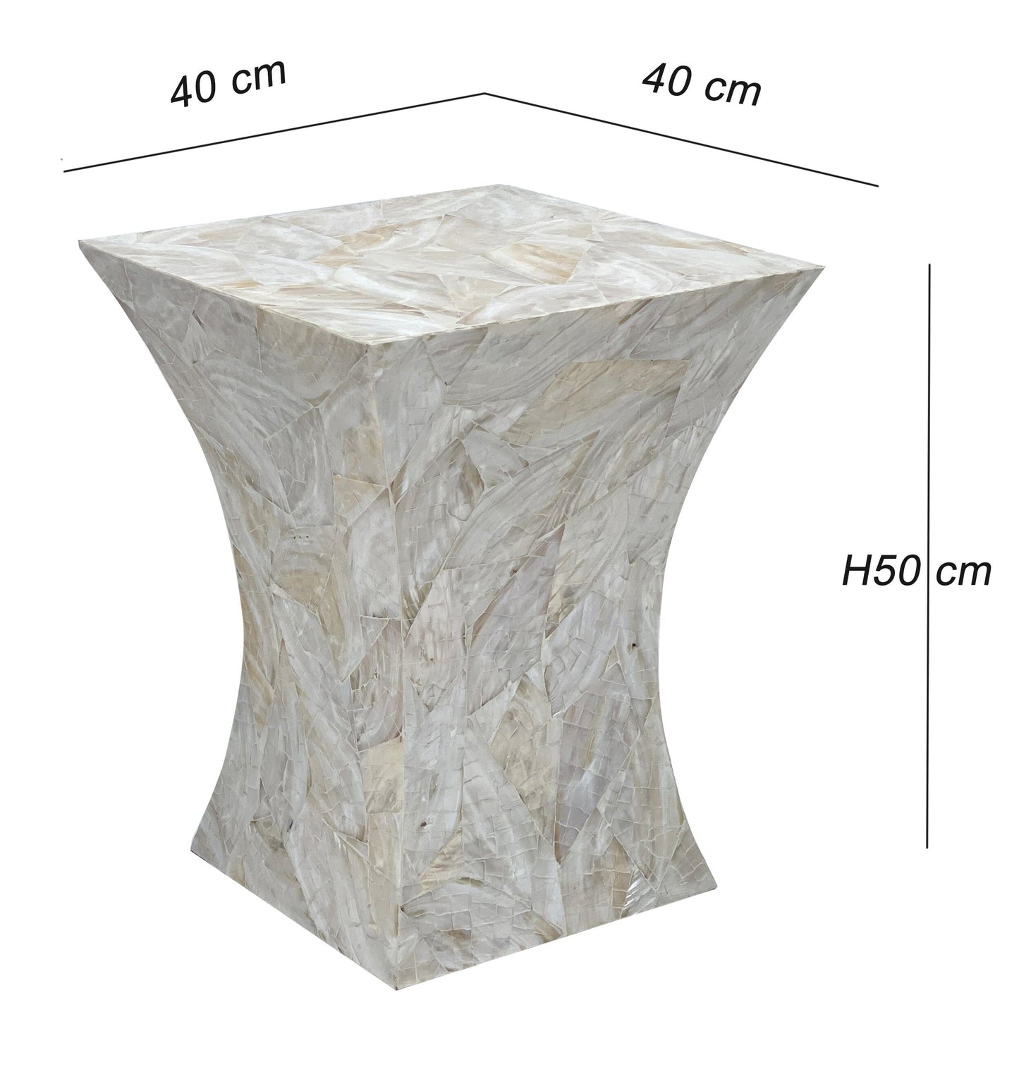 Camden Mother of Pearl Hand Made Side Table - decorstore