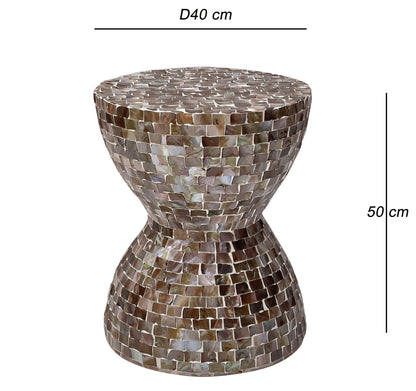 Moroccan Inspired Mother of Pearl Hand Made Side Table - decorstore