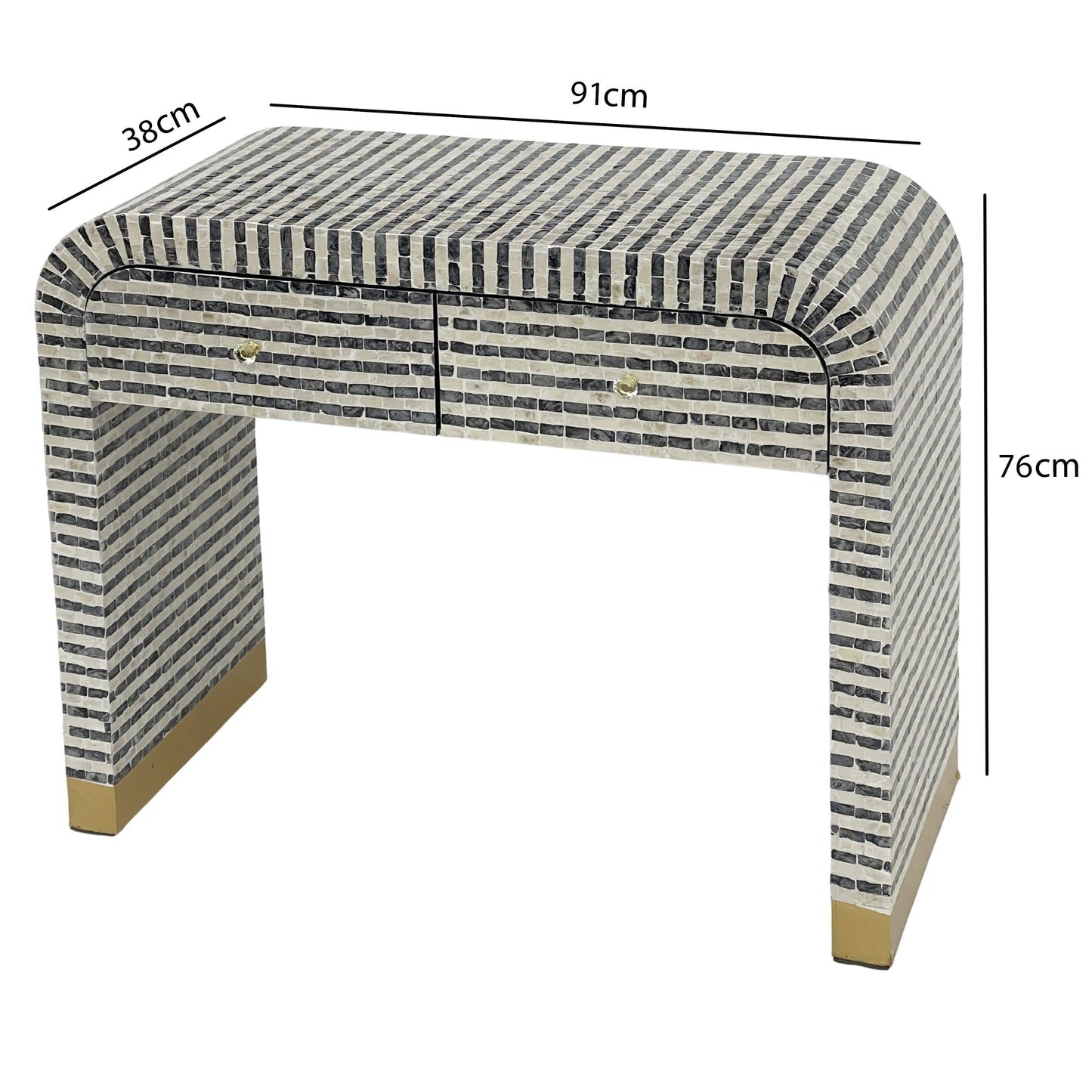 Eclipse Wave Mother of Pearl Hand Inlay Console