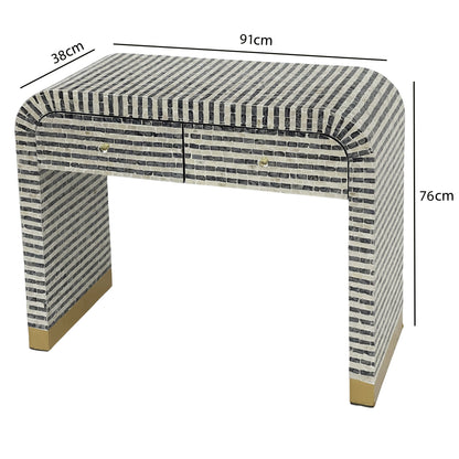 Eclipse Wave Mother of Pearl Hand Inlay Console