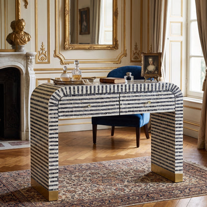 Eclipse Wave Mother of Pearl Hand Inlay Console