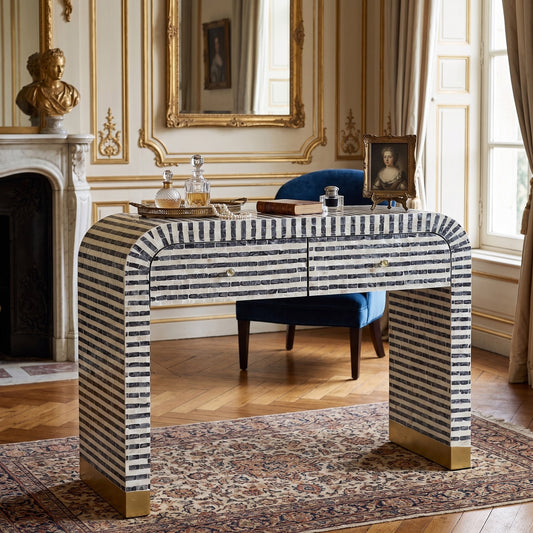 Eclipse Wave Mother of Pearl Hand Inlay Console