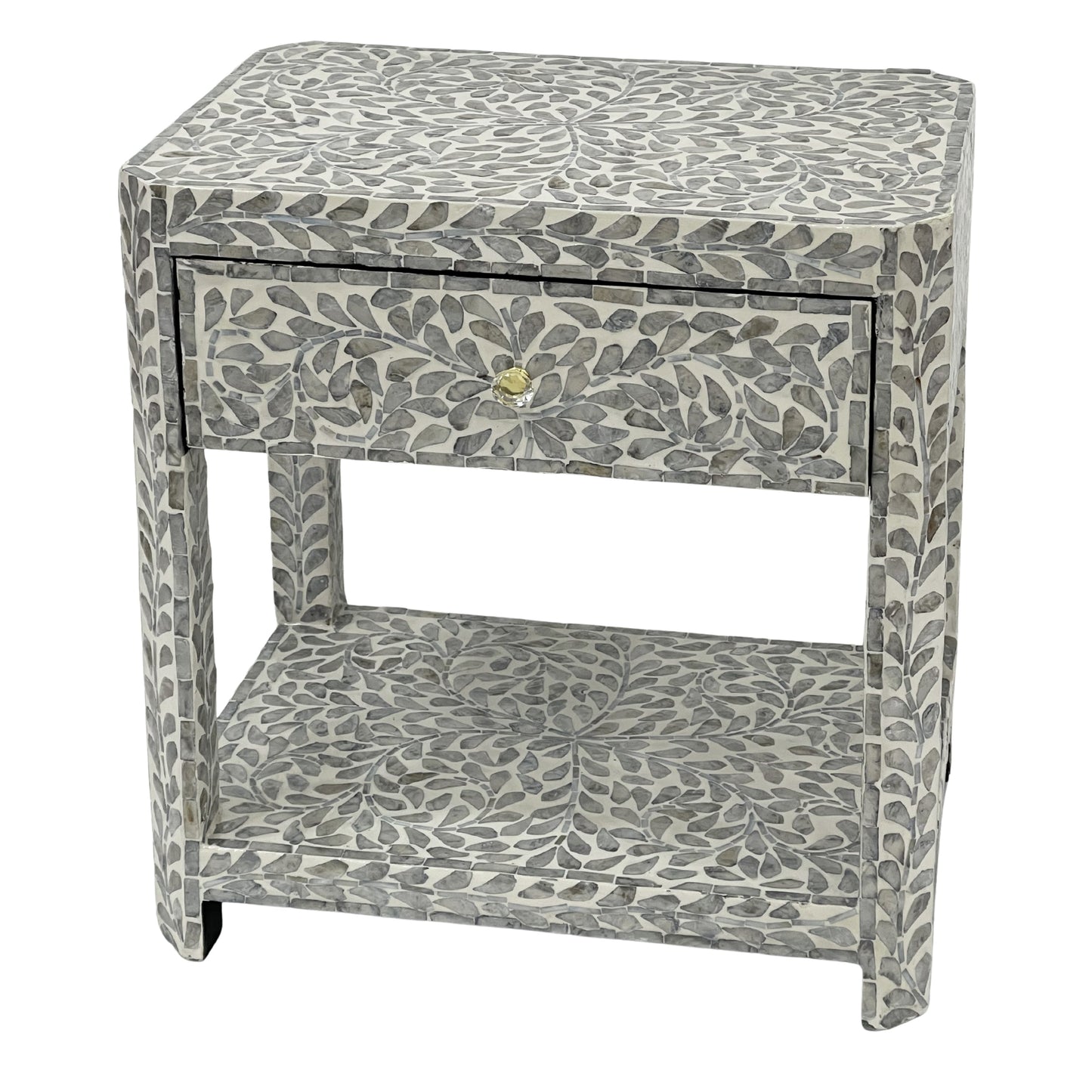 Pearl Floral Mother of Pearl Bedside Table