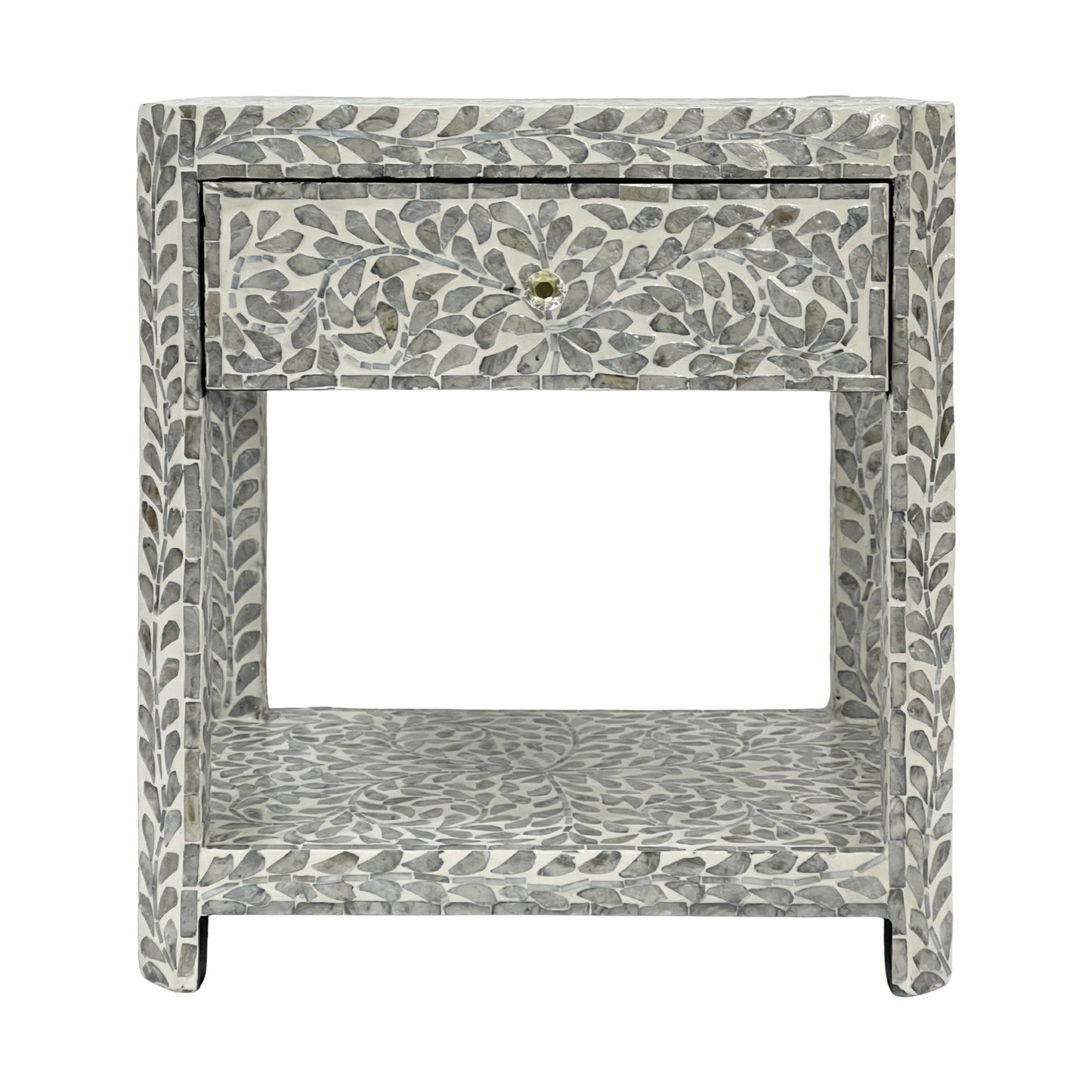 Pearl Floral Mother of Pearl Bedside Table