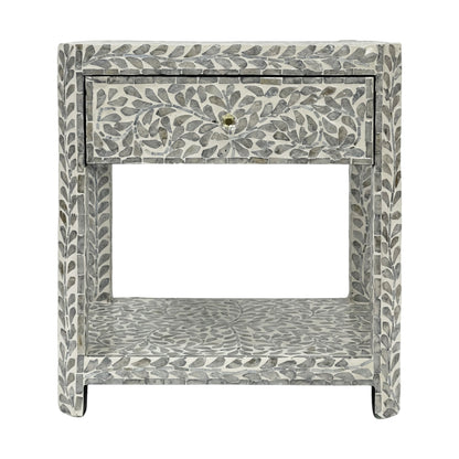 Pearl Floral Mother of Pearl Bedside Table