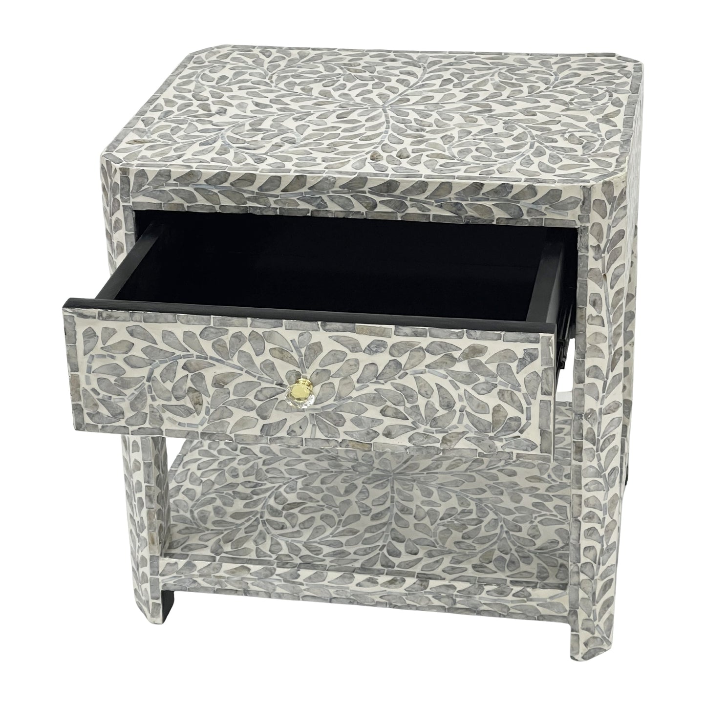 Pearl Floral Mother of Pearl Bedside Table