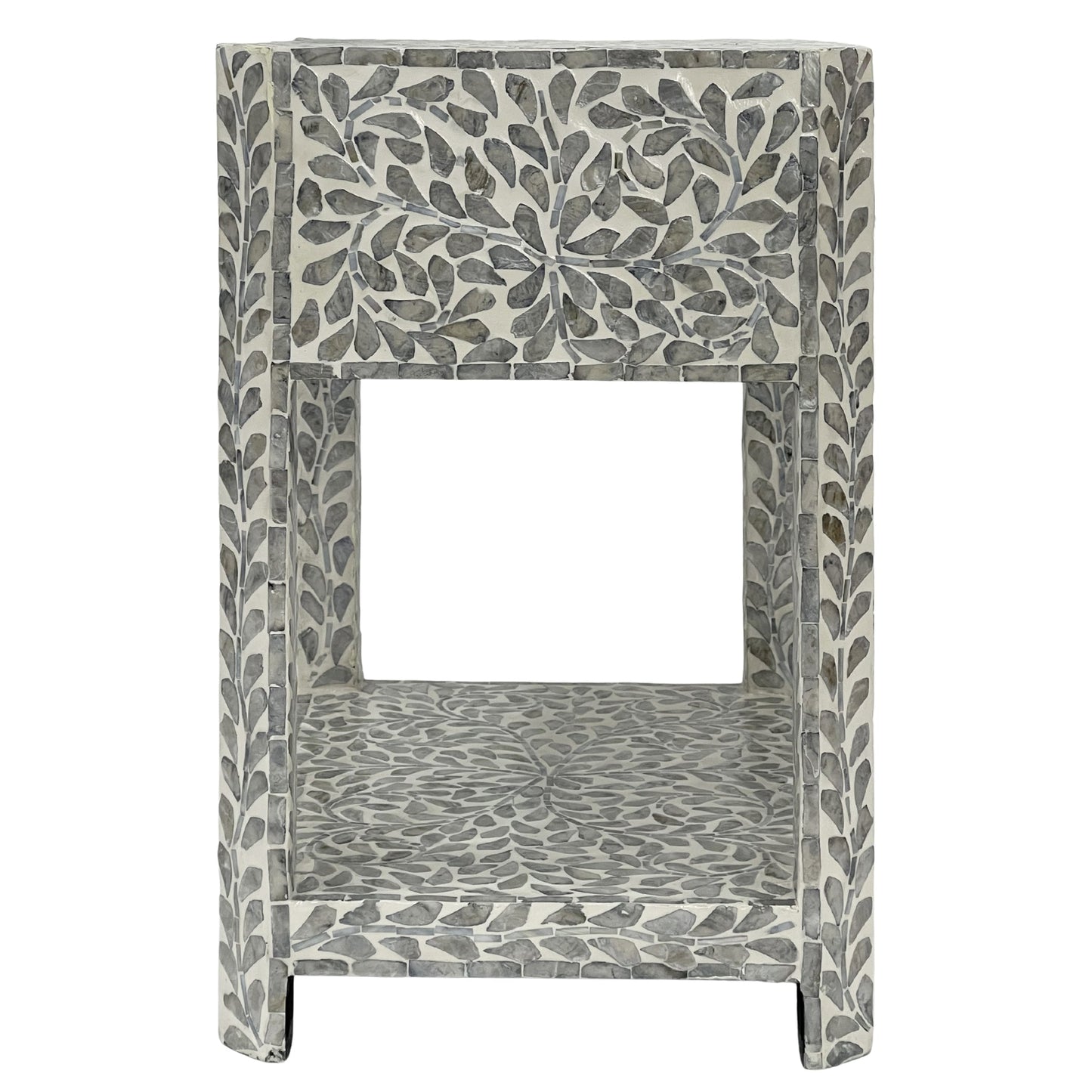 Pearl Floral Mother of Pearl Bedside Table