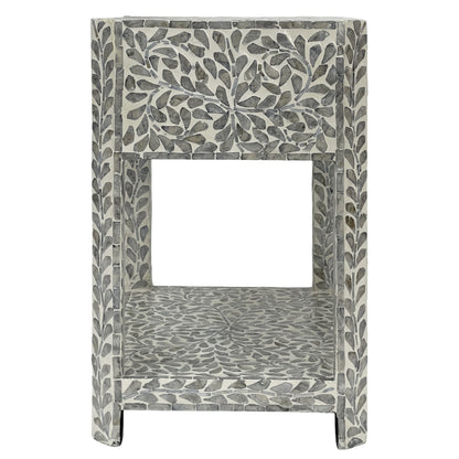 Pearl Floral Mother of Pearl Bedside Table