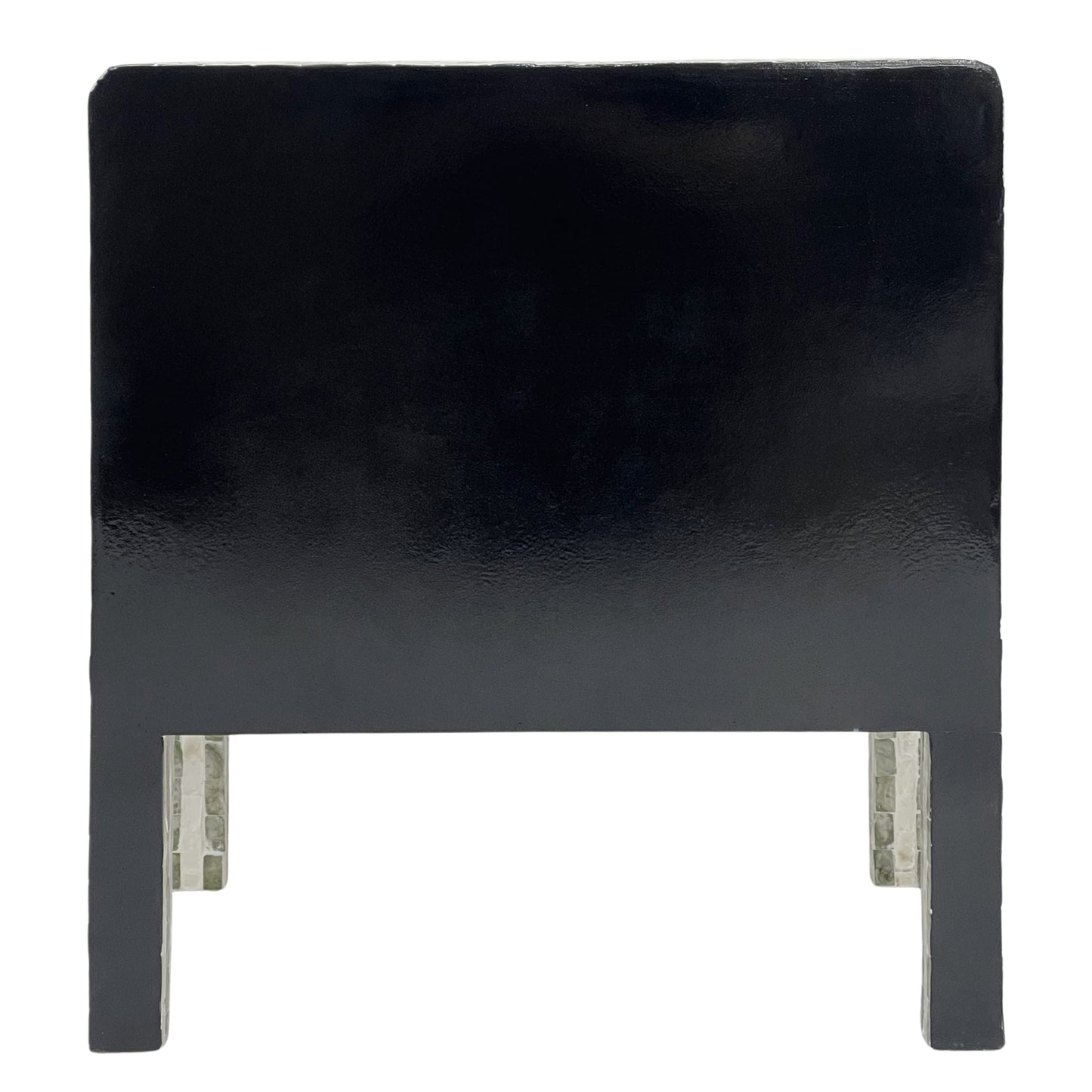 Curved Hand Inlay Mother Of Pearl Bedside Table