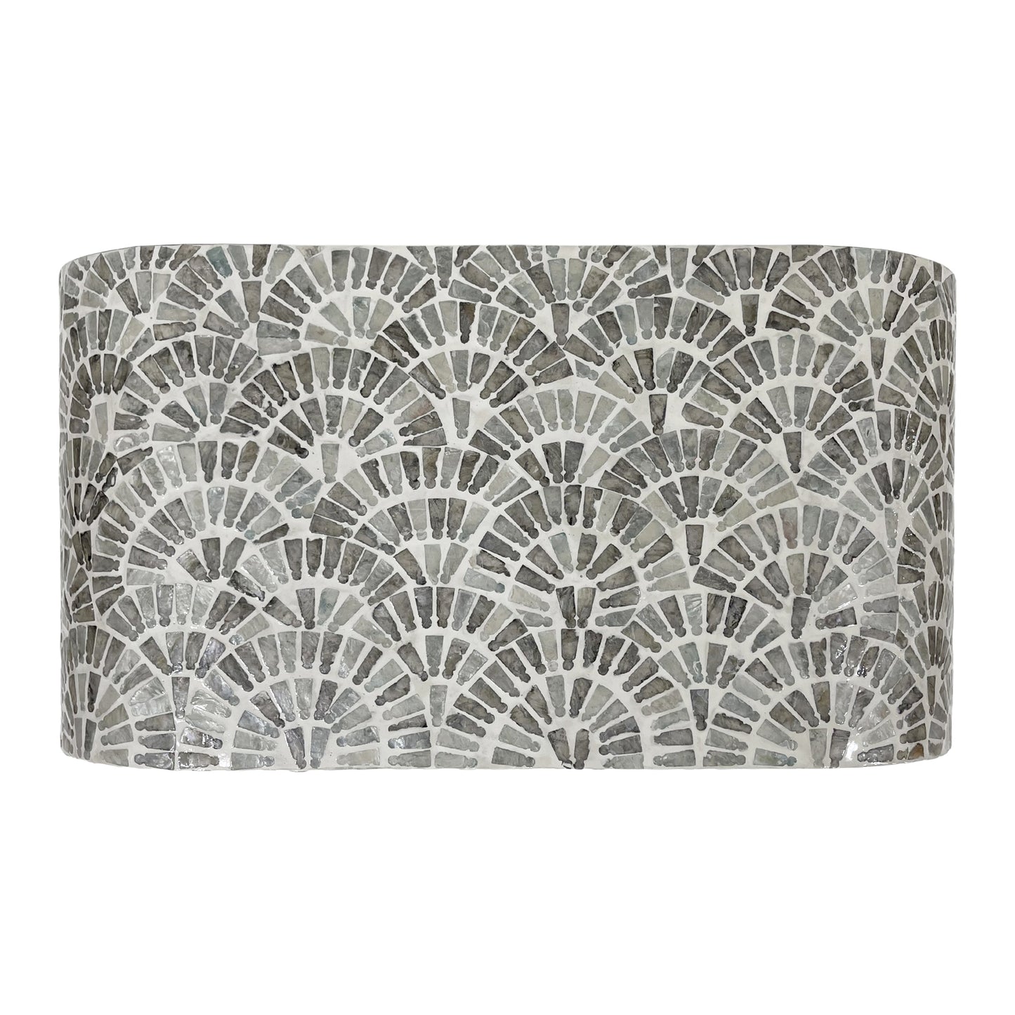 Curved Mosaic Hand Inlay Mother of Pearl Bedside Table