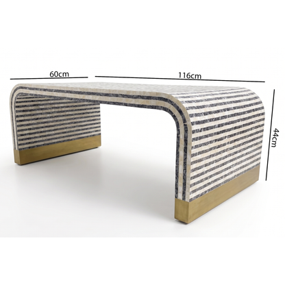 Pearl Crest Mother f Pearl Inlay Coffee Table