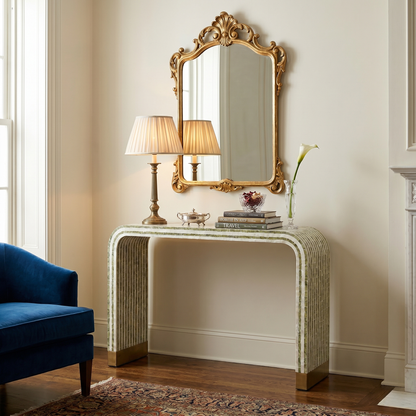 Contour Peak Mother of Pearl Hand Inlay Console