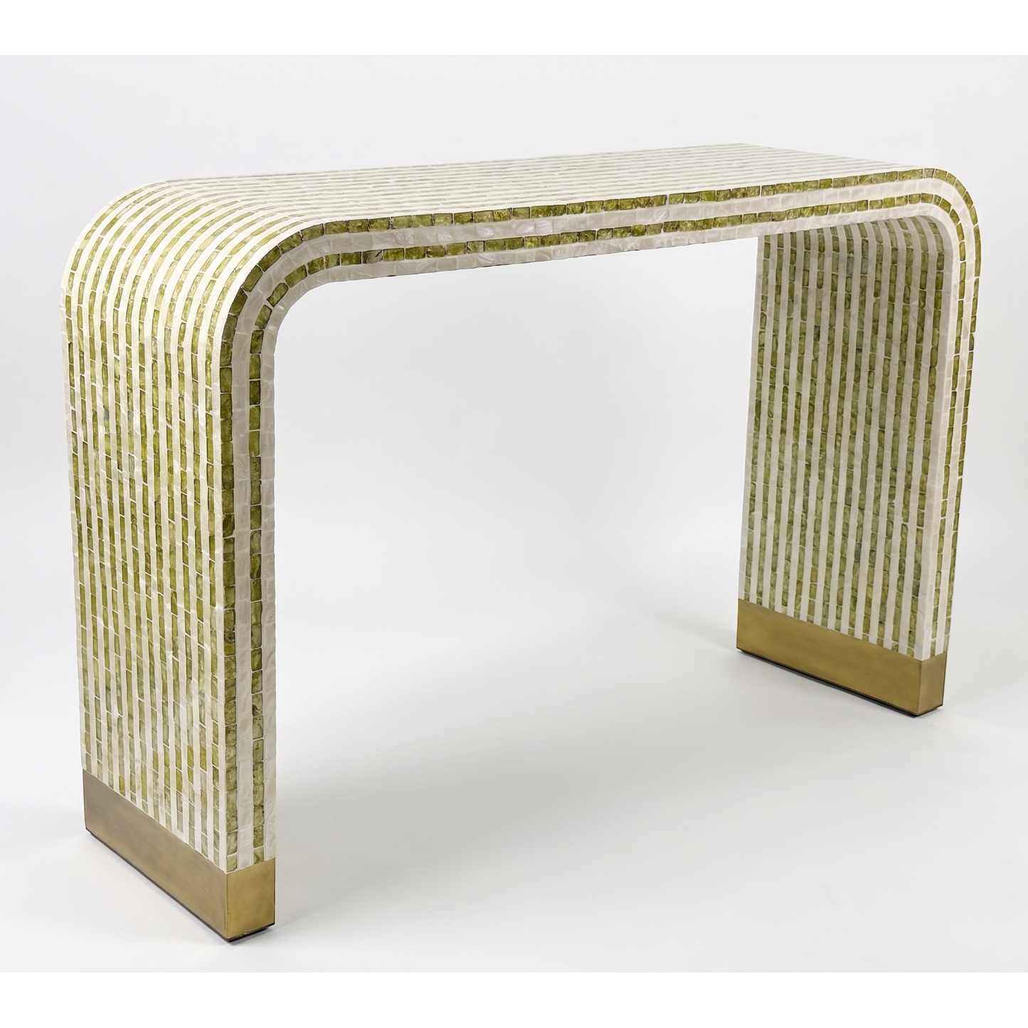 Contour Peak Mother of Pearl Hand Inlay Console