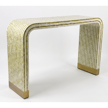 Contour Peak Mother of Pearl Hand Inlay Console