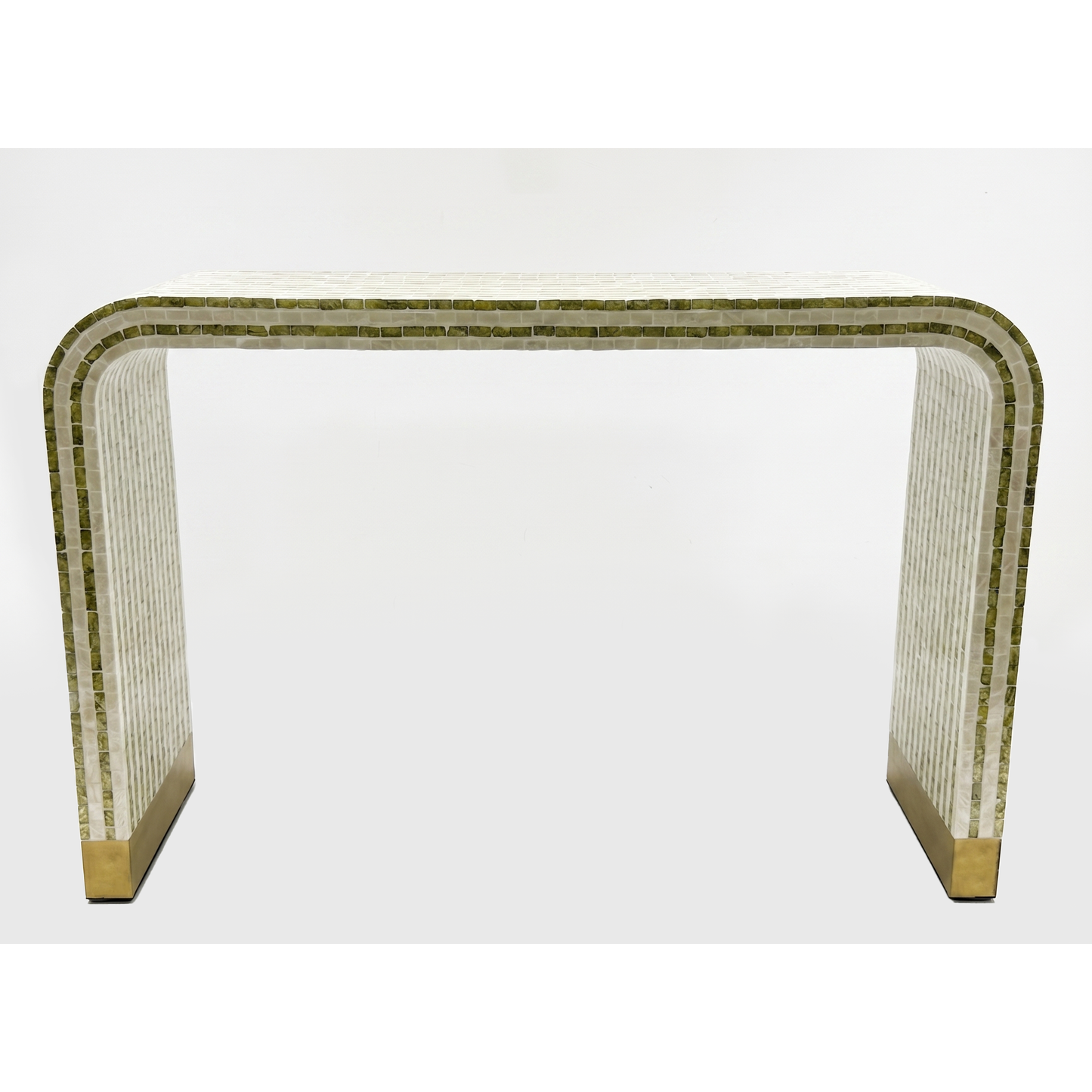 Contour Peak Mother of Pearl Hand Inlay Console