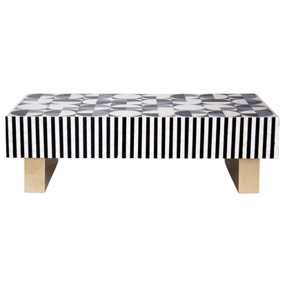 Mother of Pearl Hand Inlay Spectrum Coffee Table - decorstore