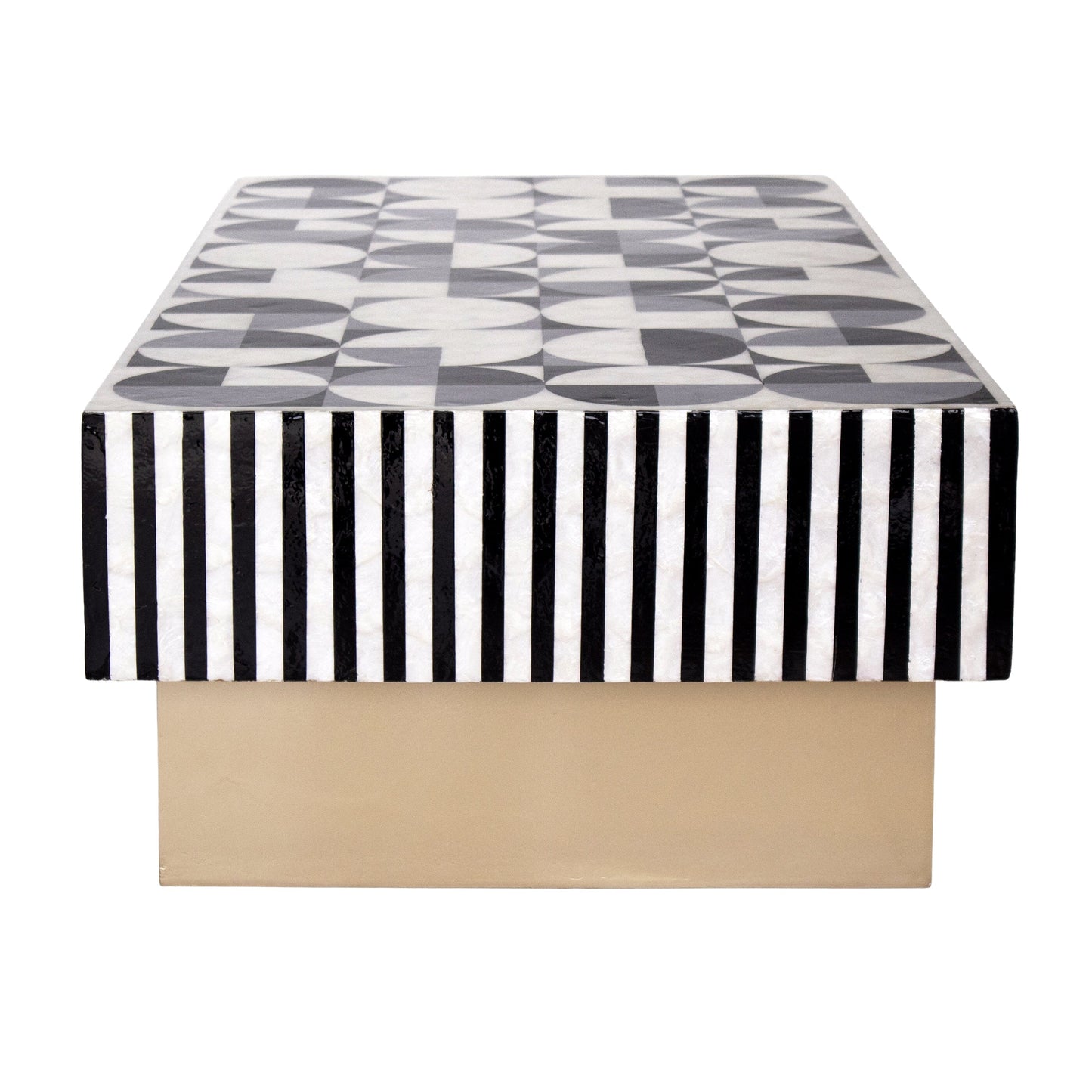 Mother of Pearl Hand Inlay Spectrum Coffee Table - decorstore