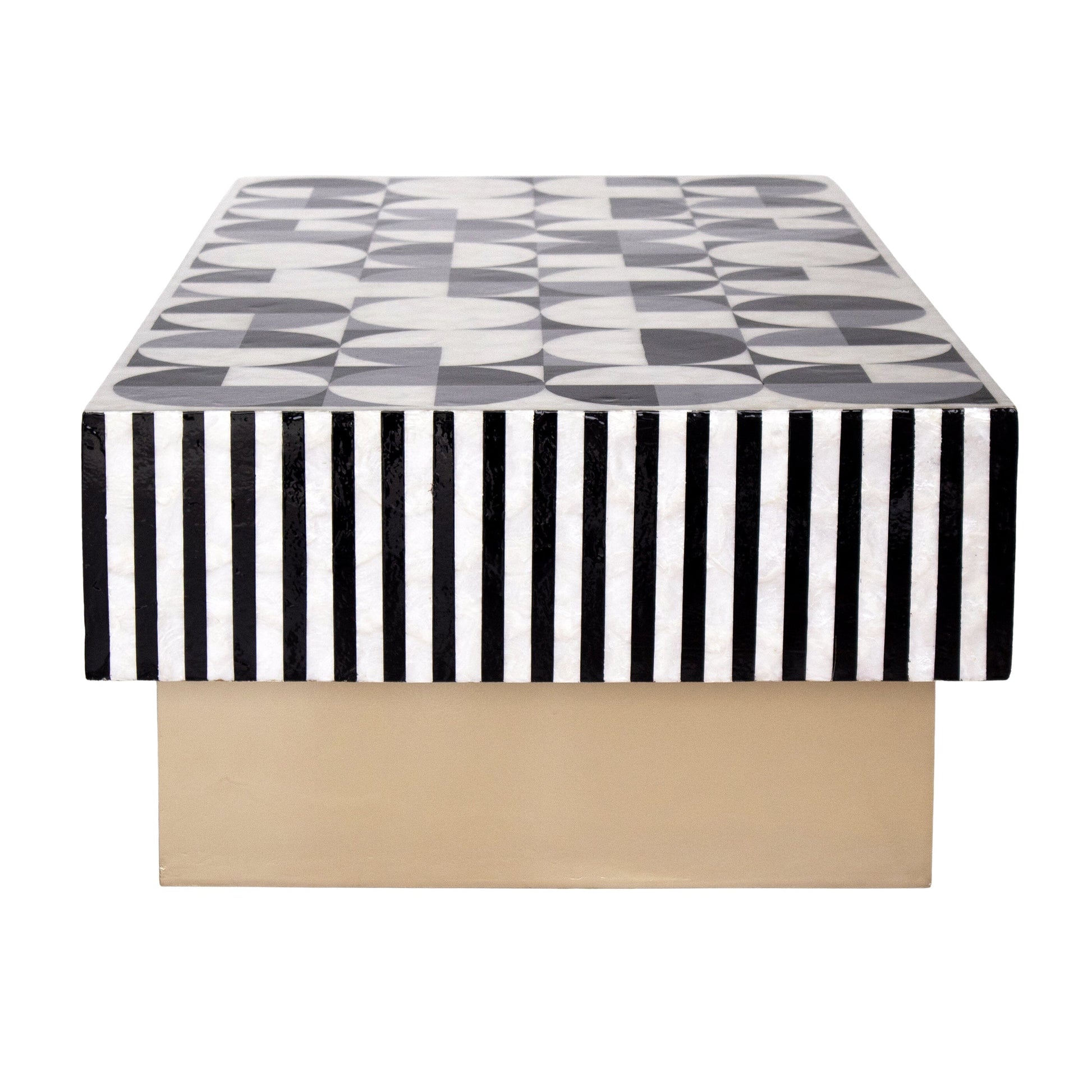 Mother of Pearl Hand Inlay Spectrum Coffee Table - decorstore