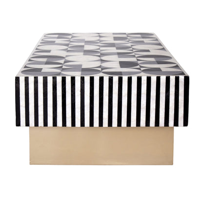 Mother of Pearl Hand Inlay Spectrum Coffee Table - decorstore