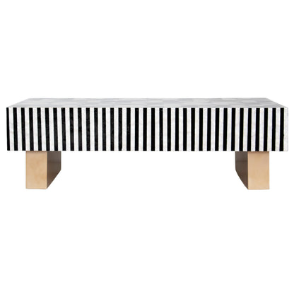 Mother of Pearl Hand Inlay Spectrum Coffee Table - decorstore