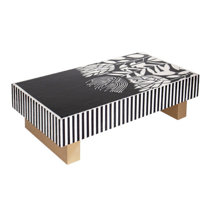 Mother of Pearl Hand Inlay Studio Helix Coffee Table - decorstore