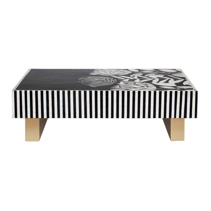 Mother of Pearl Hand Inlay Studio Helix Coffee Table - decorstore