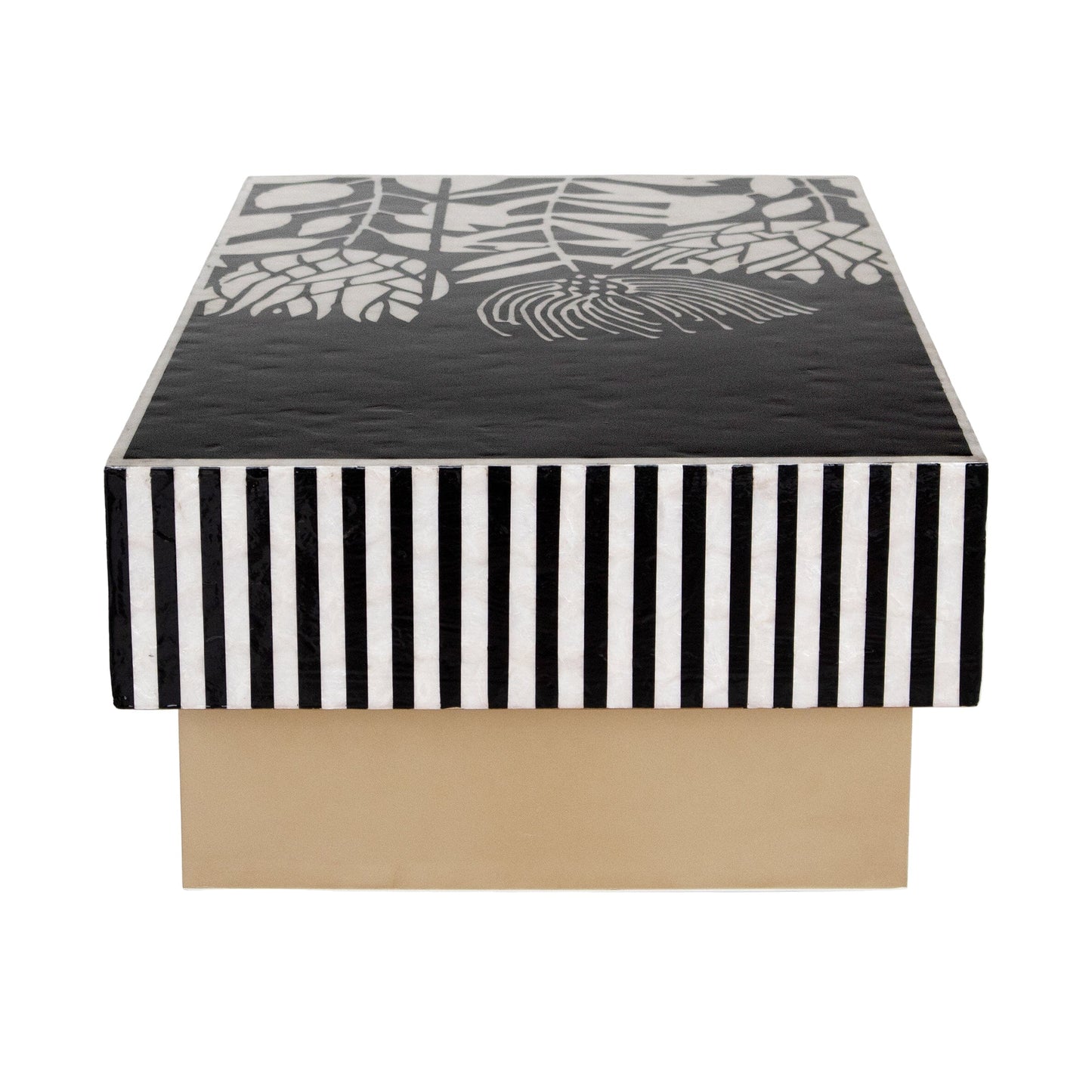 Mother of Pearl Hand Inlay Studio Helix Coffee Table - decorstore