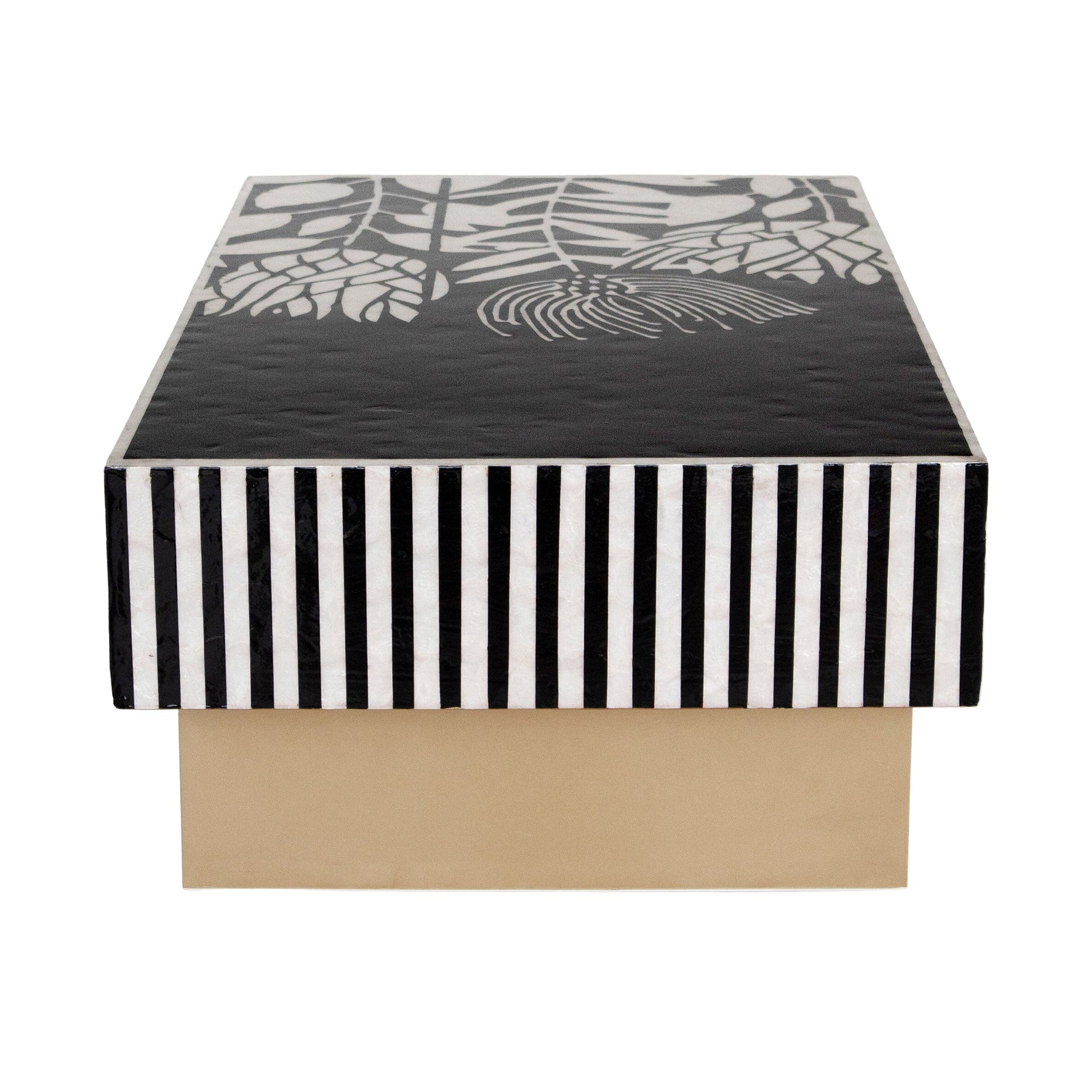 Mother of Pearl Hand Inlay Studio Helix Coffee Table - decorstore