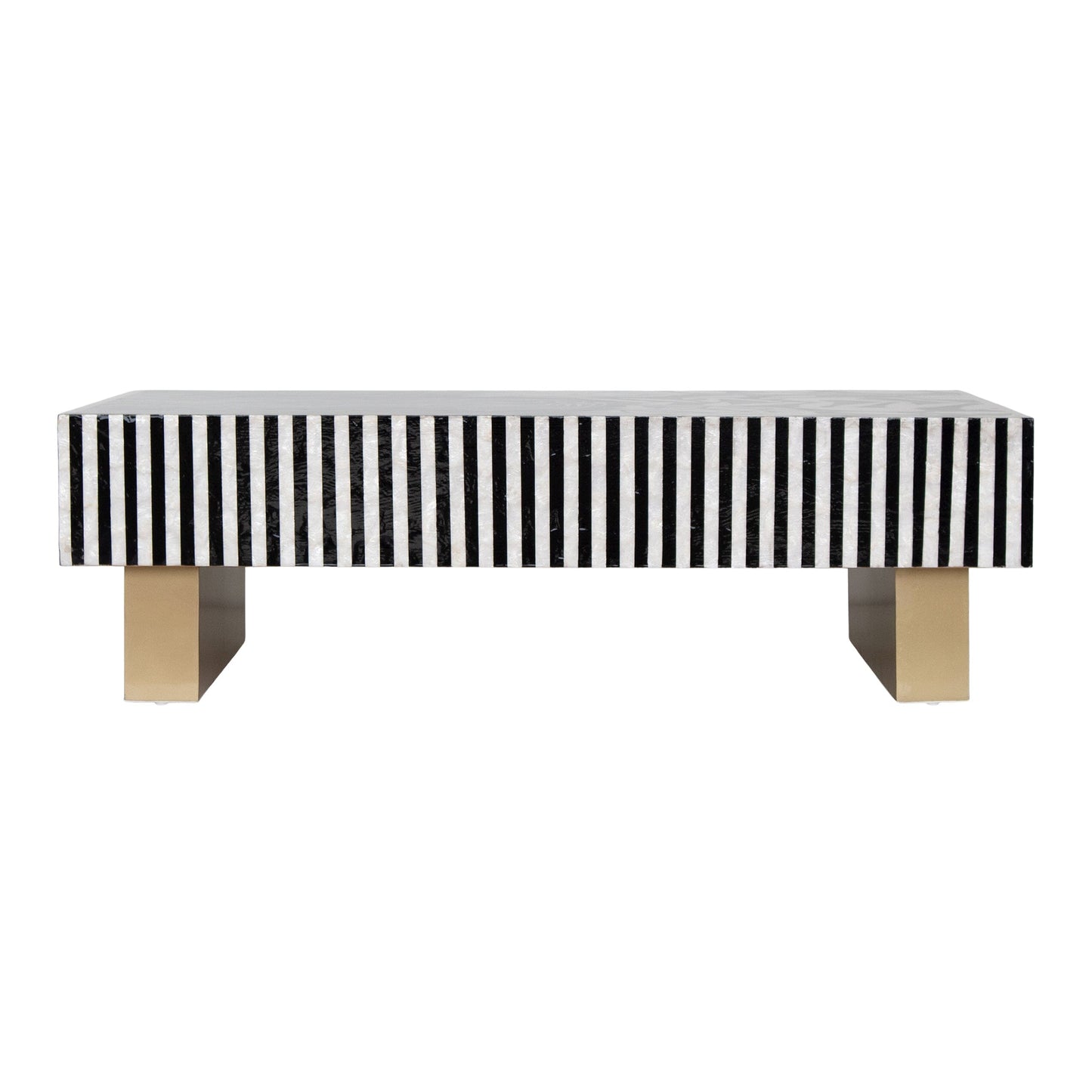 Mother of Pearl Hand Inlay Studio Helix Coffee Table - decorstore