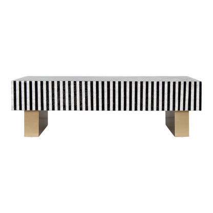 Mother of Pearl Hand Inlay Studio Helix Coffee Table - decorstore