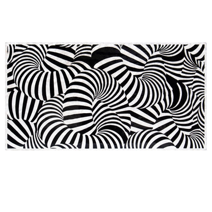Mother of Pearl Hand Inlay Obsidian Swirl Coffee Table - decorstore