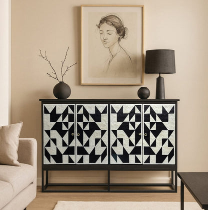 Mother of Pearl Hand Inlay Enigma Sideboard - decorstore