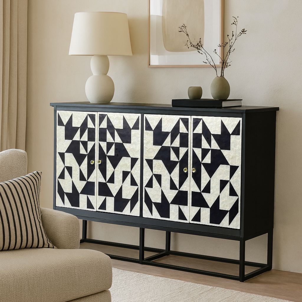 Mother of Pearl Hand Inlay Enigma Sideboard - decorstore