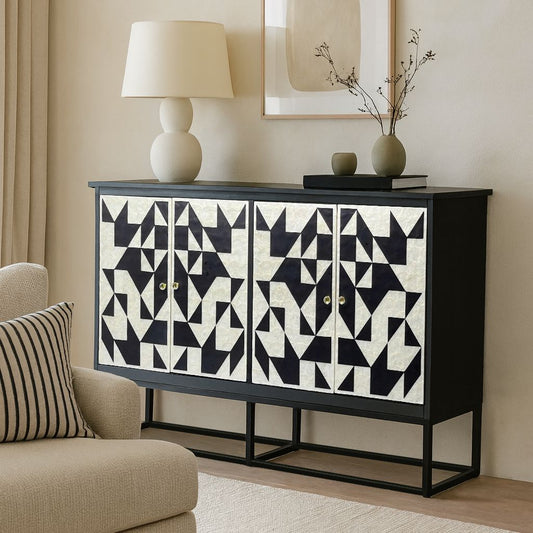 Mother of Pearl Hand Inlay Enigma Sideboard - decorstore