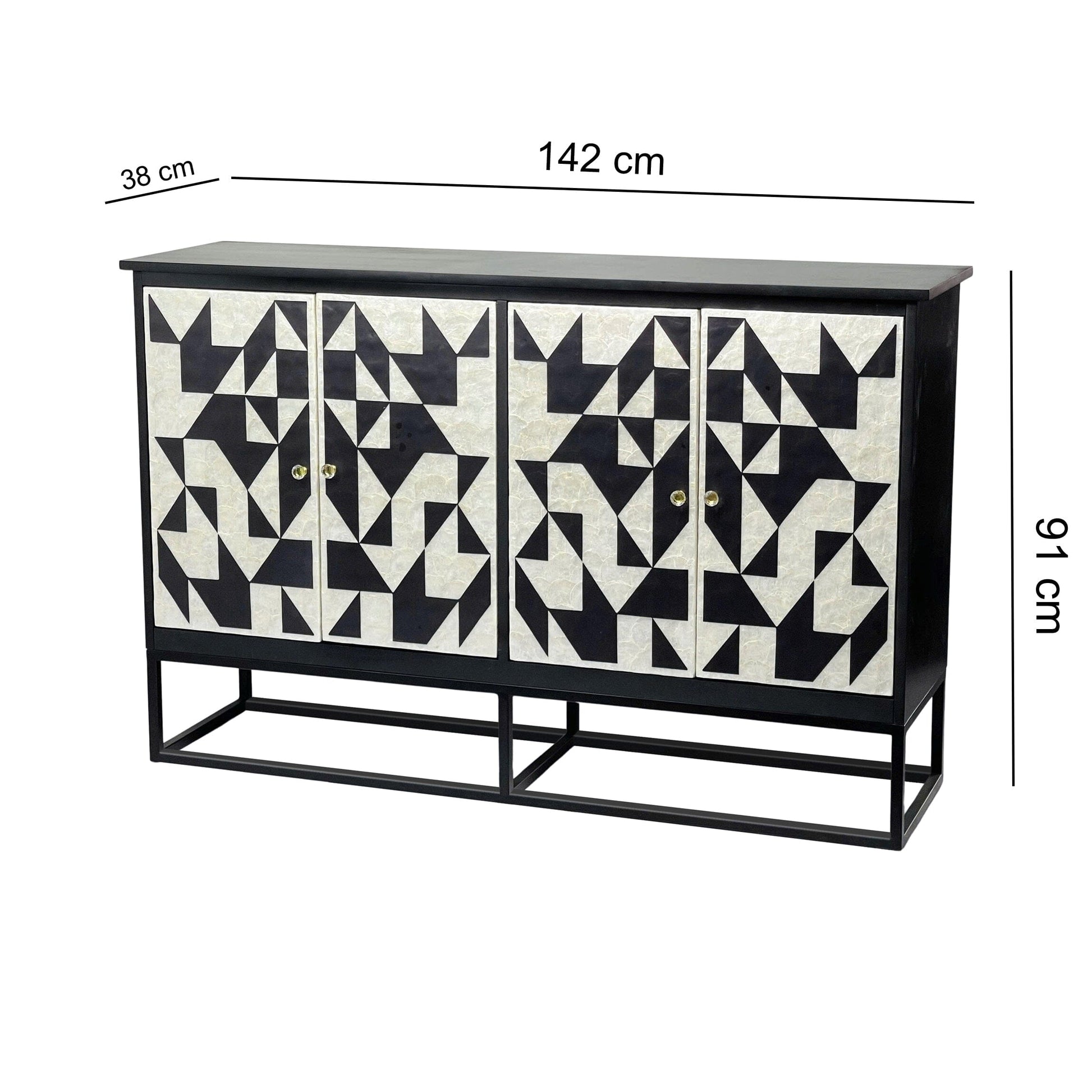 Mother of Pearl Hand Inlay Enigma Sideboard - decorstore