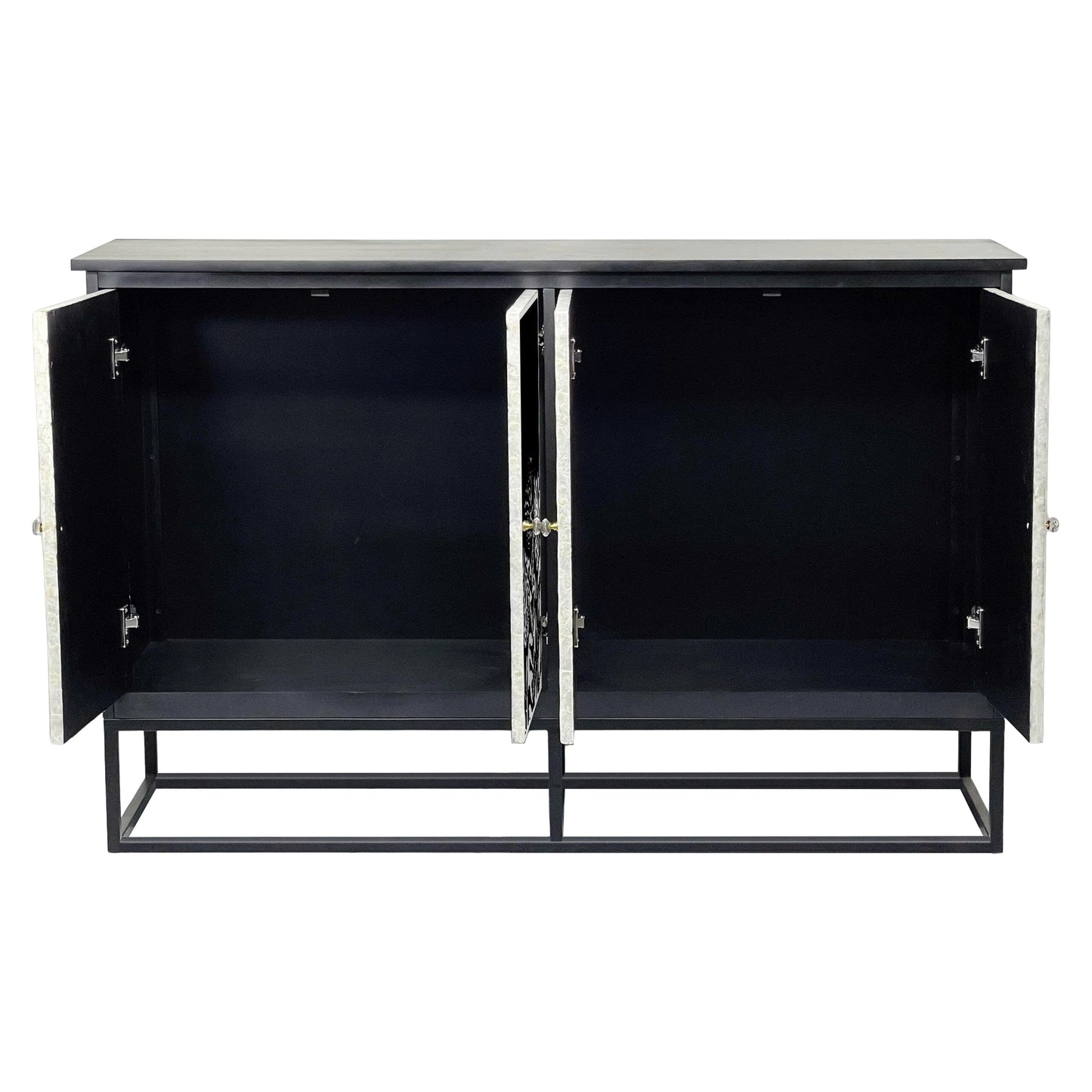 Mother of Pearl Hand Inlay Midnight Flora Sideboard - decorstore