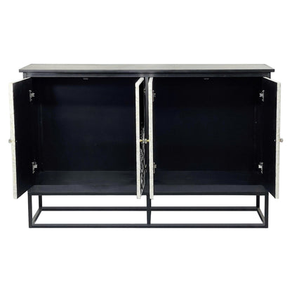 Mother of Pearl Hand Inlay Midnight Flora Sideboard - decorstore