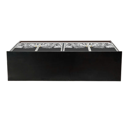 Mother of Pearl Hand Inlay Midnight Flora Sideboard - decorstore